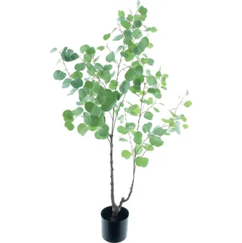 umělá květina C7.cz dekorace Blahovičník - Eukalyptus stromka v květináči zelený V140 cm