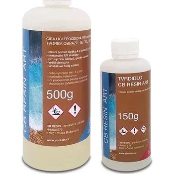 CB RESIN ART 650g čirá licí epoxidová pryskyřice na obrazy, GEODE, ART