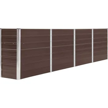 Vyvýšený záhon vidaXL Vyvýšený záhon 320 x 40 x 77 cm pozinkovaná ocel hnědý