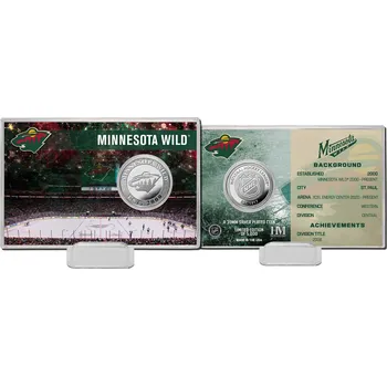 Sběratelský sportovní předmět Highland Mint Sběratelská Pamětní mince Minnesota Wild NHL Team History Silver Coin Card Limited Edition od 5000