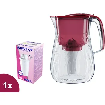 Filtrační konvice Aquaphor Orleans filtrační konvice červená 4,2 l + 1 ks filtru A5 Mg+ obohacený o hořčík