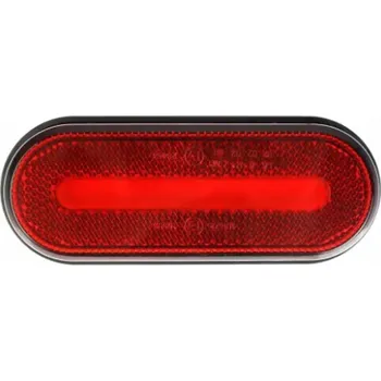 Přídavný světlomet Poziční LED světlo červené, elipsové obrysové, 0,2W, 12-24V (TT.12521R)