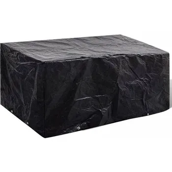 Plachta na zahradní nábytek s 8 očky PE 90 g/m2 černá, 1,8 x 1,4 x 0,9 m
