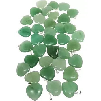 Přívěsek Srdíčko z avanturínu 2 cm – přívěsek pro štěstí a harmonii (20 mm)