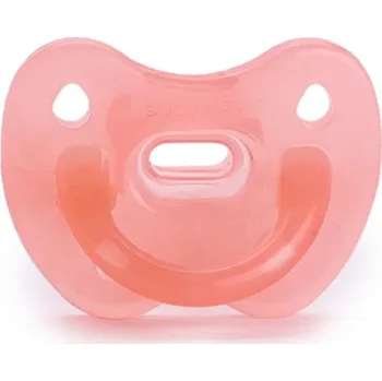 Suavinex Šidítko CLOUDS anatomické silikonové +6 m oranžové