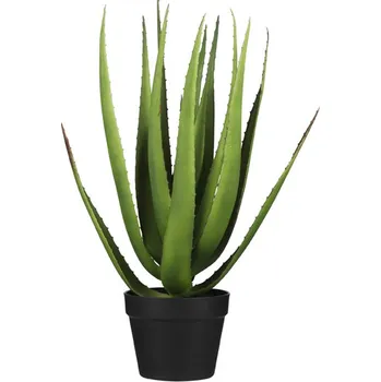 umělá květina Umělá rostlina, Aloe vera v obalu zelená V63 cm
