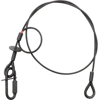 Lanko pro jízdní kolo Lanko jistící bond 4 mm x 1000 mm s karabinou, černé