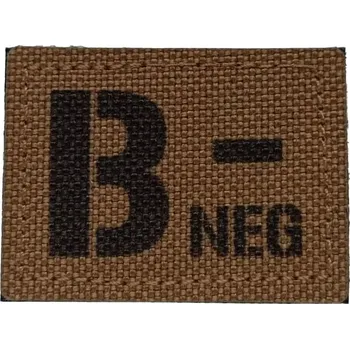 Nášivka Textilní krevní skupina B NEG - Coyote, A.C.M.