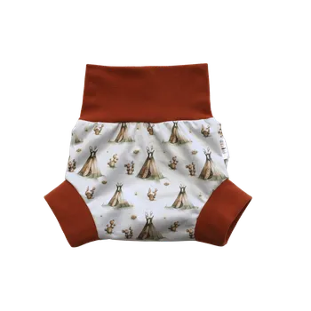 Plenkové kalhoty Breberky Natahovací svrchní kalhotky PUL - Kaktusová poušť VELIKOST: S (4-7kg)