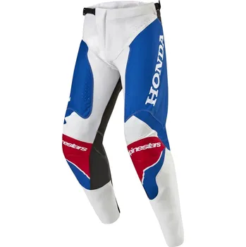 Moto kalhoty Motokrosové kalhoty Alpinestars Racer Iconic Honda kolekce bílo-modro-červeno-černé 40
