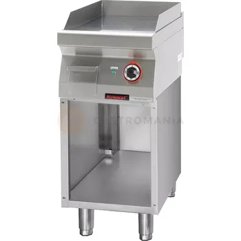 Kuchyňský gril Grilovací deska hladká chromovaná 400 mm 4,8 kW na otevřeném podstavci | KROMET, 700.PBE-400G.S