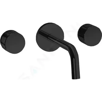 Vodovodní baterie Paffoni Jo Umyvadlová baterie pod omítku s tělesem, 3-otvorová instalace, matná černá, JO003NO