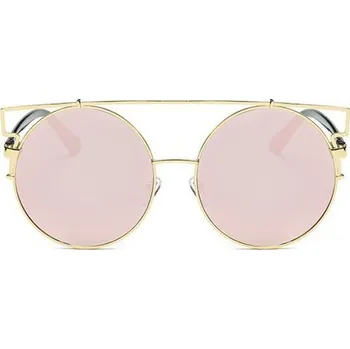 Sluneční brýle Flamenco Mystique Sluneční Brýle ve Tvaru Zrcadla, Růžové Zlato, Kovové Prvky