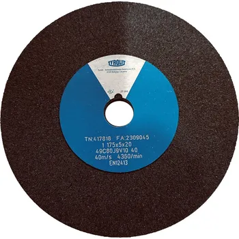 Brusný kotouč Tyrolit T417818 | Brusný kotouč plochý 175x5x20 mm, 49C80J9V40 (Z80)