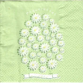 Papírový ubrousek UBR67, Ubrousek, 16x16 cm, VAJÍČKO Z KOPRETIN, 1 kus