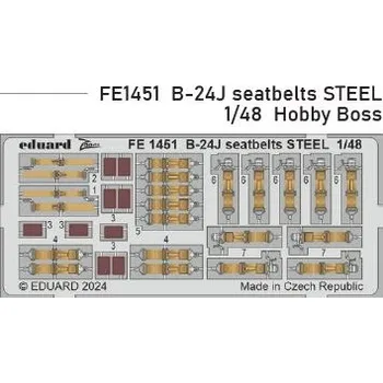 Plastikový model Eduard 1/48 B-24J seatbelts STEEL (HOBBY BOSS)