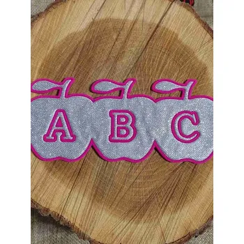 Textilní nažehlovací páska Nažehlovačka třpytivá písmena ABC