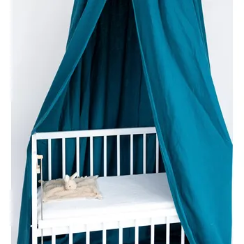 Nebesa nad postýlku Tulimese Baldachýn mušelínový petrolejová VÝBĚR TYPU BALDACHÝNU: BALDACHÝN SAMOSTATNÝ, VOLITELNÉ DOPLŇKY: BALDACHÝN S ROVNÝM OKRAJEM