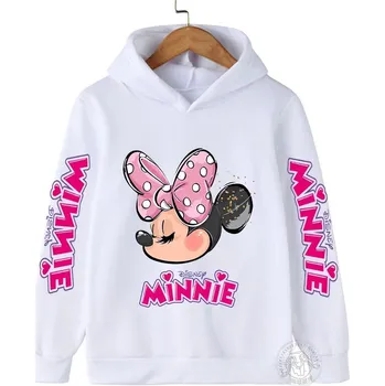 Chlapecký svetr Dívčí mikina s kapucí Minnie Mouse Barva: Bílá, Velikost: 120/5-6 let