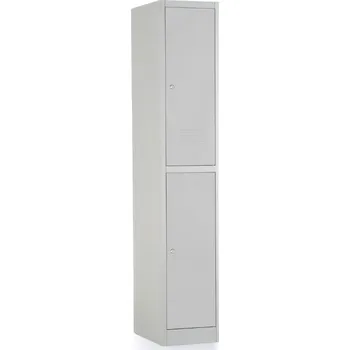 Šatní skříň Rauman Kovová šatní skříň 2 boxy, 38 x 45 x 185 cm, cylindrický zámek - šedá + doprava ZDARMA
