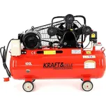 Olejový kompresor, 100l, třípístový, 4,1kW + separátor, Kraft&Dele KD1477