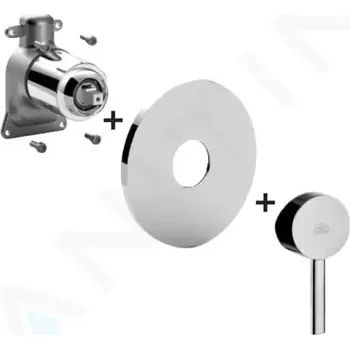 Vodovodní baterie Paffoni Stick Baterie pod omítku pro 1 spotřebič, chrom, SKBOX010CR