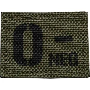 Nášivka Textilní krevní skupina 0 NEG - Zelená, A.C.M.