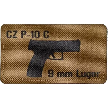 Nášivka Textilní nášivka CZ P-10 C 9mm - Coyote, A.C.M.