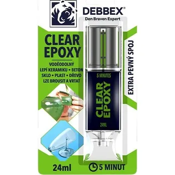 Průmyslové lepidlo DEN BRAVEN Clear Epoxy transparentní 24ml