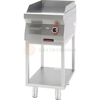 Kuchyňský gril Grilovací deska hladká chromovaná 400 mm 4,8 kW na podstavci | KROMET, 700.PBE-400G.T