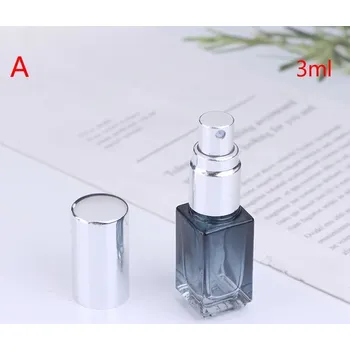 Mini rozprašovač - skleněná lahvička na parfémy, 10ml - STŘÍBRNÁ A3