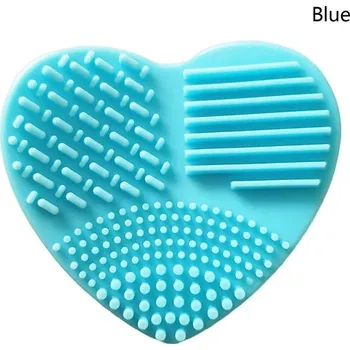 Cestovní silikonová čistící podložka na kosmetické kartáče - modrý