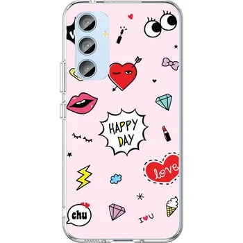 Pouzdro na mobilní telefon Kryt Samsung A54 5G Image pevný Happy Day (obal neboli pouzdro na Samsung A54 5G)