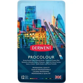 Pastelka Derwent Derwent, 2302505, Procolour, umělecké pastelky, 12 ks