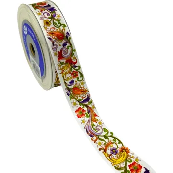 Stuha Stuha, BAREVNÉ VZORY, 2,8 cm, cena za 15m/bal.