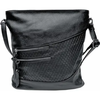 Kabelka Černá crossbody kabelka s líbivou texturou Rosita