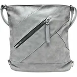 Velký světle šedý kabelko-batoh s kapsou Foxie