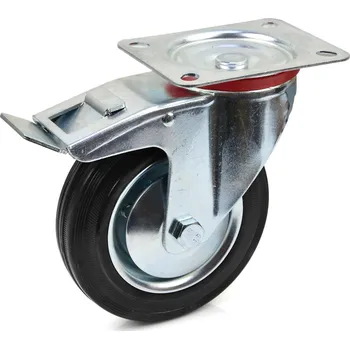 Pojezdové kolečko Náhradní otočné kolečko s brzdou 160mm, Geko G71520