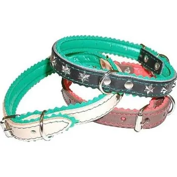 Obojek pro psa Chopo Obojky ASTA s pěnovkou zdobené do 35cm Barva: Hnědá