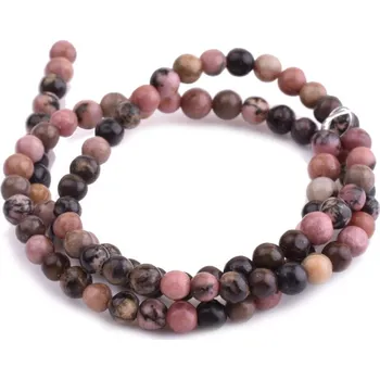 Drahý kámen Rodonit tmavý 4mm