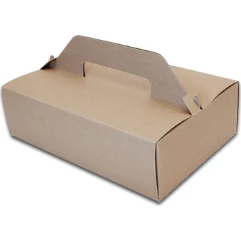Jednorázové nádobí Odnosná krabice kraft 27x18x8 cm