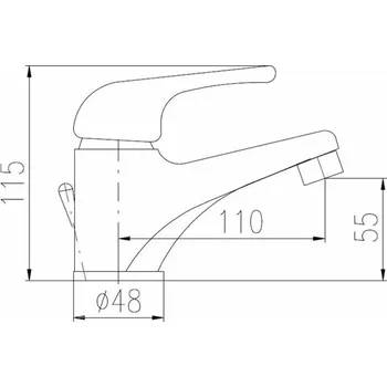 Vodovodní baterie Umyvadlová baterie Domoletti Selenga Eco DSEE027.5, chrom