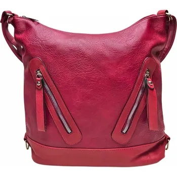 Kabelka Velký vínový / bordó kabelko-batoh s kapsami Abigail