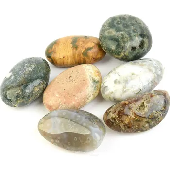 Přírodní kámen Minerál jaspis oceánový troml (Madagaskar) vel. XL