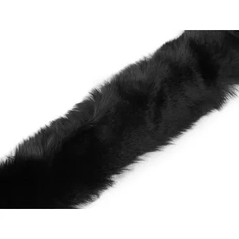 Oděvní / dekorační kožešina šíře 5 cm - 4 černá