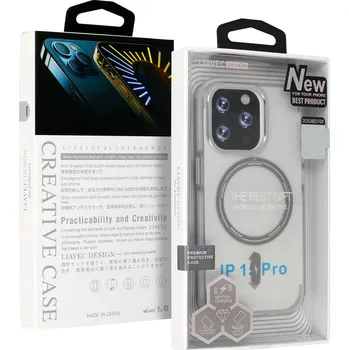 Pouzdro na mobilní telefon Zadní kryt Liavec Smooth Feeling Magsafe pouzdro pro iPhone 13 Pro bílý