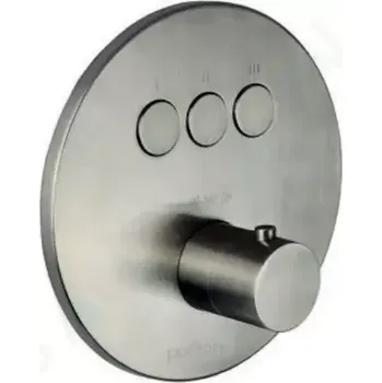 Vodovodní baterie Paffoni Compact Box Termostatická baterie pod omítku, pro 3 spotřebiče, nerez, CPT019ST