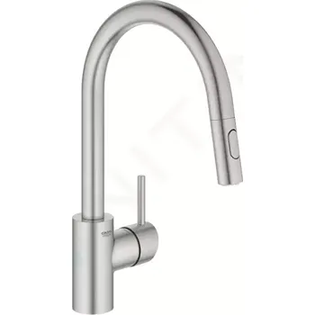 Vodovodní baterie Grohe Concetto Dřezová baterie s výsuvnou sprškou, supersteel, 31483DC2