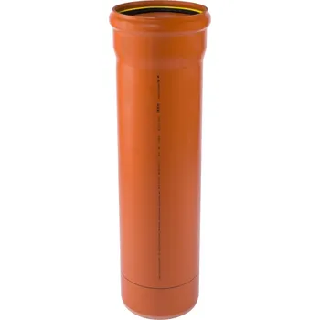 Kanalizační potrubí Trubka hrdlová kanalizační PVC Osma KGEM SN10 Vollwand, DN 315 x 9,2 x 1000 mm, oranžová