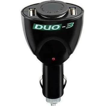 Roztrojka DUO-3 12V - 1x zapalovač, 2xUSB